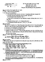 Đề thi chọn học sinh giỏi cấp tỉnh môn Hóa học Lớp 10 - Năm học 2017-2018 (Có đáp án)